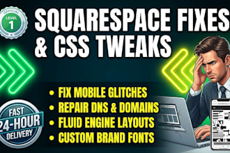 fast fix your squarespace website mobile glitches, CSS, and dns issues