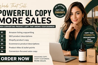 write amazon listing product description shopify ecommerce seo copywriting