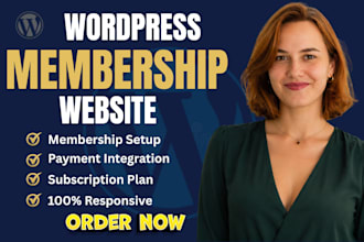 build wordpress membership website, subscription or community website