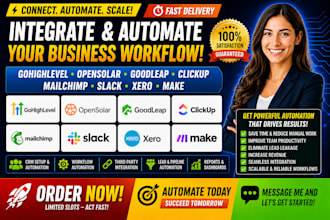 integrate gohighlevel opensolar goodleap clickup mailchimp slack xero make