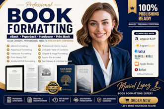 professionally format your ebook paperback hardcover and print book layout