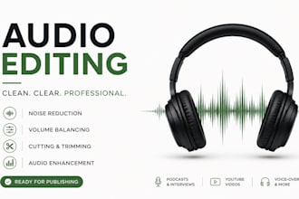 do audio editing, cleanup, noise reduction, podcast editing, mp3, acx standard