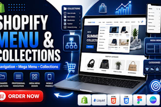 design shopify collection menu and navigation for a modern user friendly store