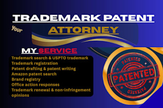 be your US trademark attorney registration, and patent filling