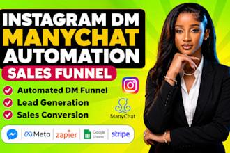 build instagram dm manychat automation sales funnel
