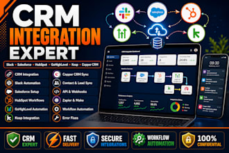 integrate slack salesforce hubspot gohghlevel keap copper crm