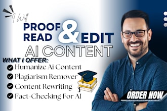humanize ai text, evaluate, edit ai content, proofread novel and format for KDP