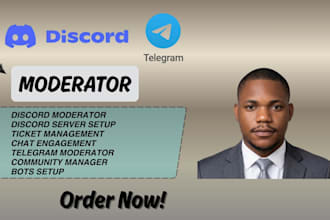 be discord moderator community manager discord manager telegram moderator admin