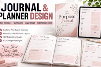 journal prayer journal workbook planner KDP canva design