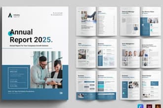 design annual report, investment portfolio booklet and corporate finance booklet