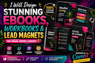 create a clean minimalist canva ebook workbook   pdf and leadmagnet