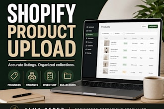 handle shopify product upload and organize product listings