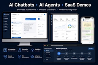do saas ai avater chatbot website whatsapp ai chatbot animation uchat animation