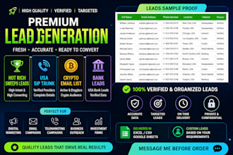give hot rich sweeps leads, usa sip trunk, crypto email list, bank leads