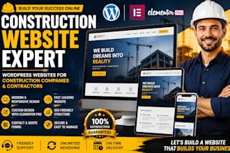 build wordpress website for construction companies,  contractors and agencies