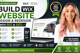 build wix website design and redesign wix website with SEO and GEO