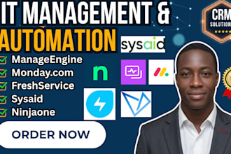 setup IT management CRM freshservice sysaid ninjaone manageengine monday com