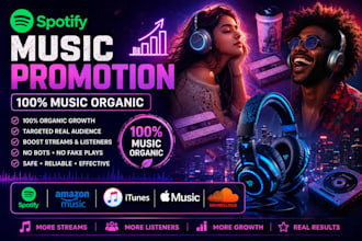 do organic apple music promotion, itune and amazon music