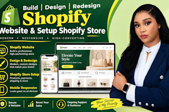build shopify, design, redesign shopify website and setup shopify store