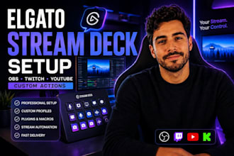 setup elgato stream deck professionally for obs twitch youtube
