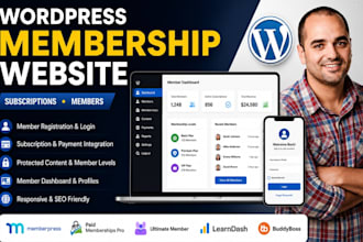 create wordpress membership website with memberpress subscription website