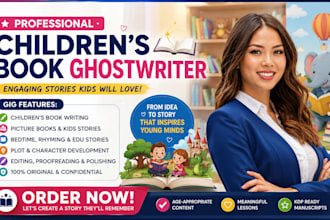 children book ghostwriter kids story writer picture book author kdp manuscript