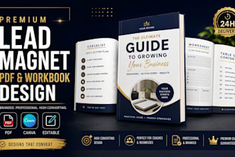 design canva branded lead magnet, workbook, PDF freebie and ebook