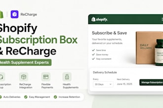build shopify subscription box appstle recharge health supplement