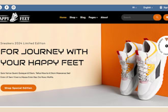 design a high converting, shopify store, sneaker store, shoe store, website