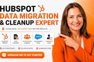 hubspot data migration cleanup deduplication import CRM salesforce contacts sync