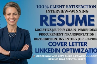 write ats logistics, supply chain, warehouse, procurement resume