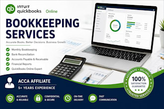 quickbooks online bookkeeping and monthly bookkeeping