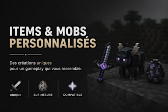 im going to create custom items and mobs for minecraft