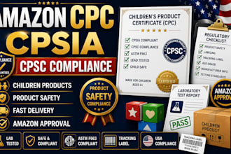 prepare amazon CPC cpsia certificate and cpsc compliance for children products