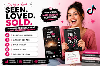 booktok promotion amazon kdp ads book trailer tiktok video influencer video
