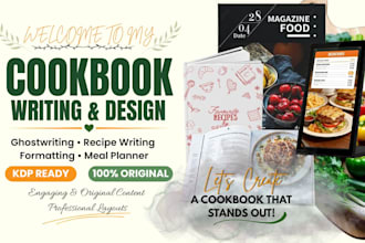 ghost write format design baking recipe cookbook meal planner recipe journal