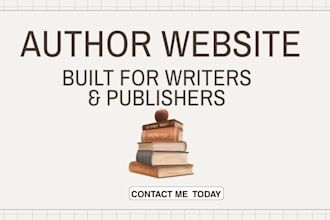 build attractive author website for book launch and writers