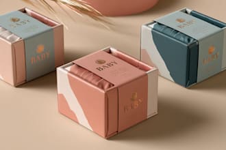design a product package, label or box, logo