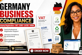 do germany company registration, vat, eori, lucid packaging, weee, stiftung ear