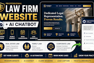 build law firm, real estate law, family law corporate law website and ai chatbot