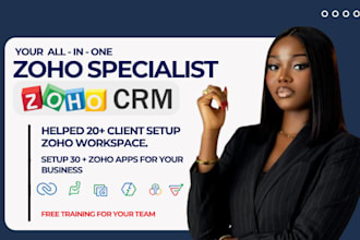 zoho CRM setup zoho campaigns zoho salesiq zoho expert zoho one zoho books