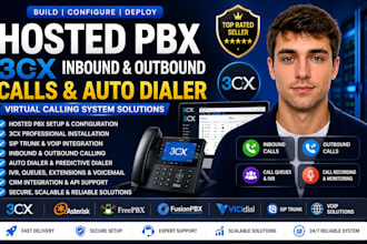 install hosted pbx inbound outbound calls auto dialer virtual calling system 3cx