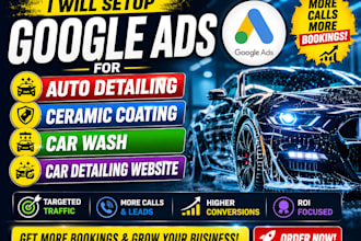 generate auto detailing leads glass ceramic coating car wash detailing website