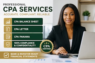 prepare CPA audited CPA balance sheet CPA profit and loss CPA letter CPA panama
