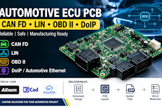 design automotive ecu pcb can fd obd ii lin and doip