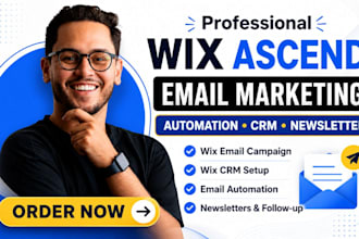 wix ascend email marketing automation, wix email campaign wix crm newsletter