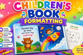 format your childrens book or activity book for KDP