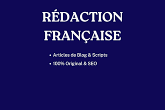 write engaging french blog posts or video scripts