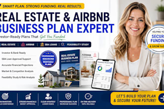 write real estate airbnb business plan for bank loan proposal feasibility study