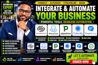 integrate squarespace manychat pipedrive calendly simpletexting automation